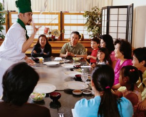 Chef Preparing Meal for Family
